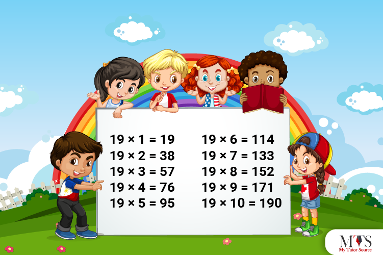 Multiplication Table of 19 – Tips to Memorize 19 Times Table & Example Questions